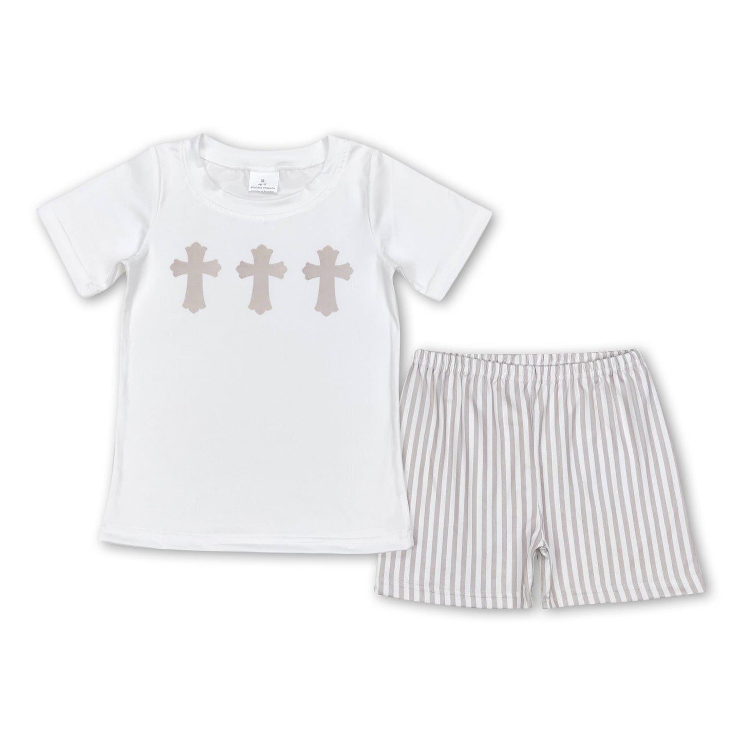 Cross Stripe Romper