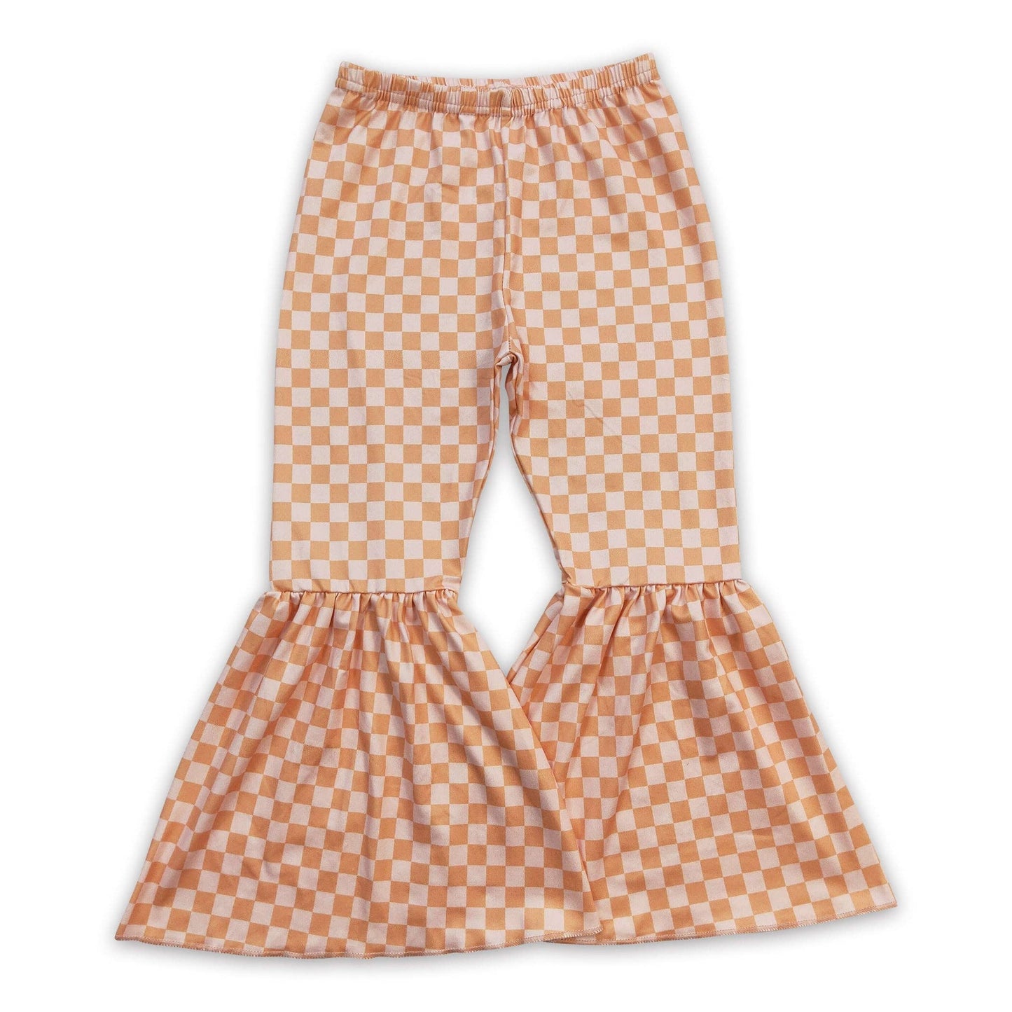 Checkered bell bottom pants