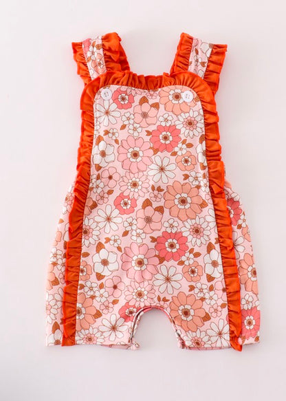 Flower Power Romper - Orange
