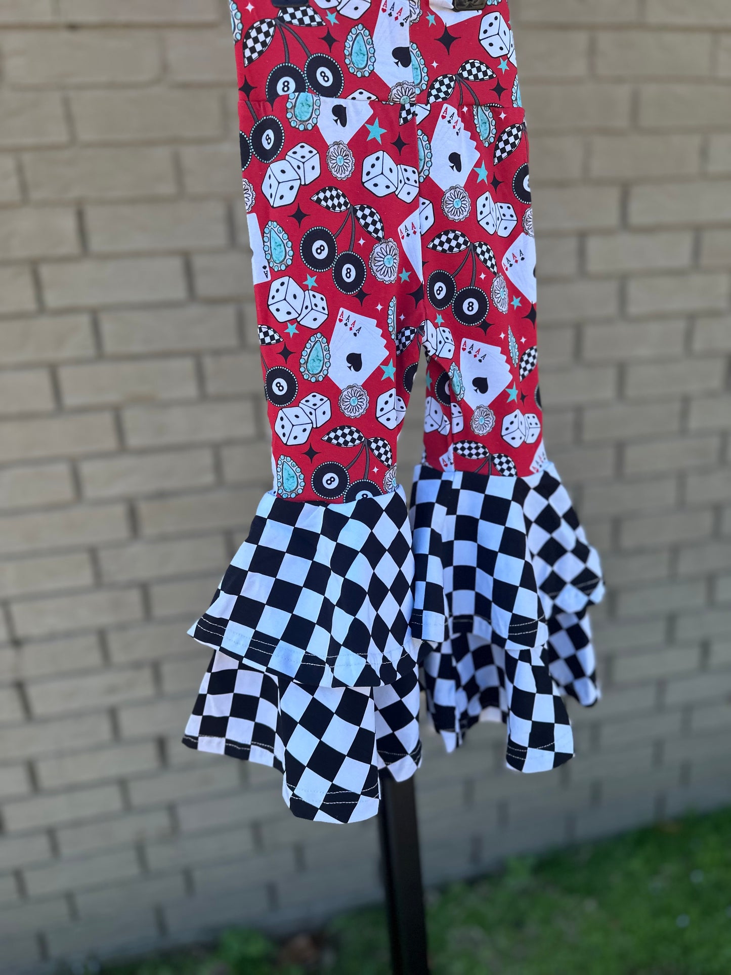 Red Cowgirl Luck Double Bell Bottoms