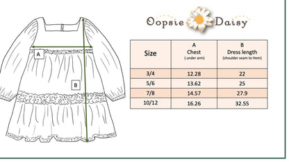 Gingham & Vintage Lace Puff Sleeve Tiered Dress *PREORDER*