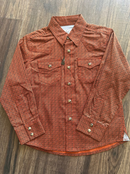 Rust Pearl Snap