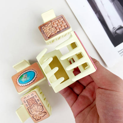 Fruit Rhinestone Strawberry Hollow Hair clips