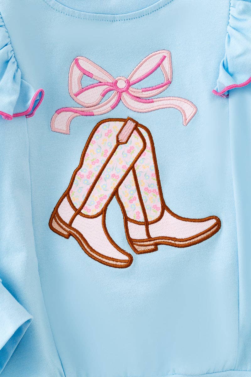 Blue Boots Bell Bottom Outfit