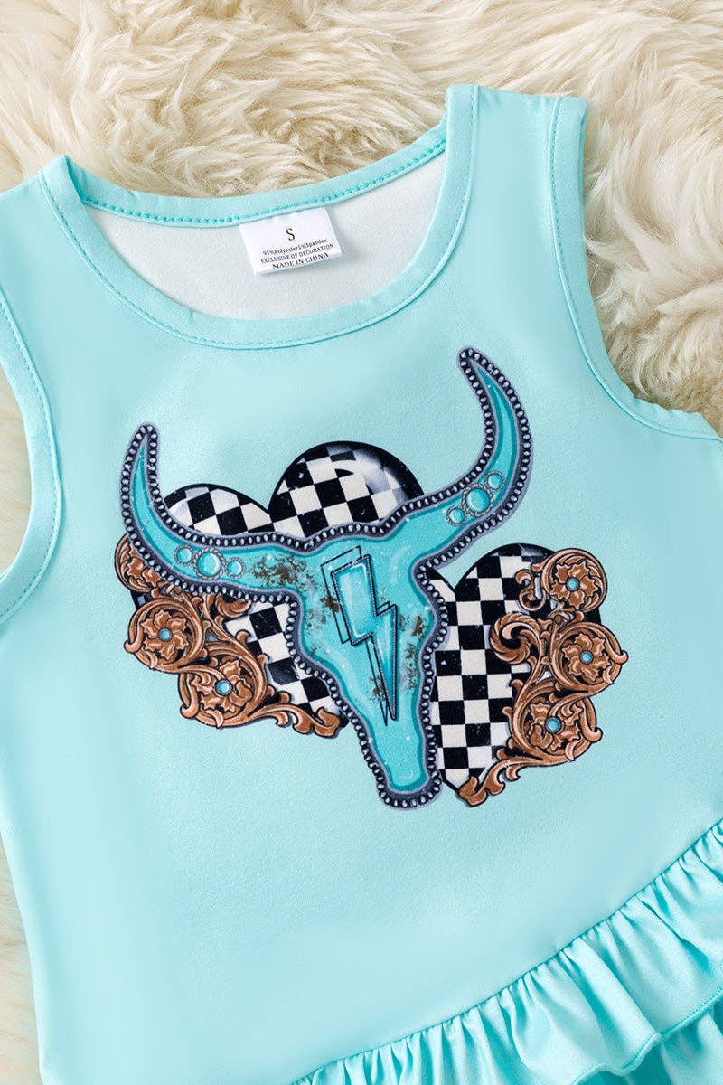 Checkered Western Turquoise Set