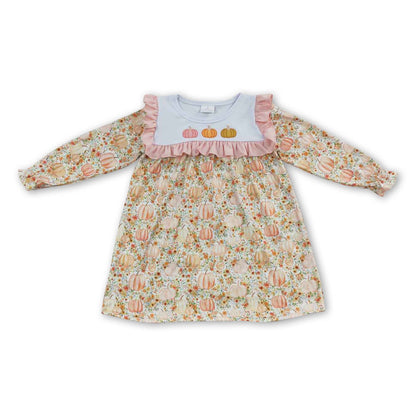 Floral Pumpkin long sleeve dress