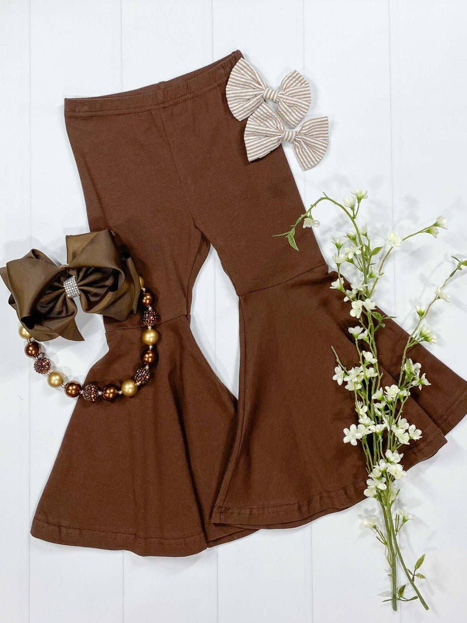 Chocolate Bell Bottom Girls Pants
