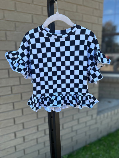 Race Ya checkered shirt