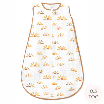 Muslin Non-Weighted zzZipMe Sack - Watercolor Sunny Days