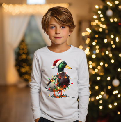 Mallard with Christmas Light Duck Tee Shirt
