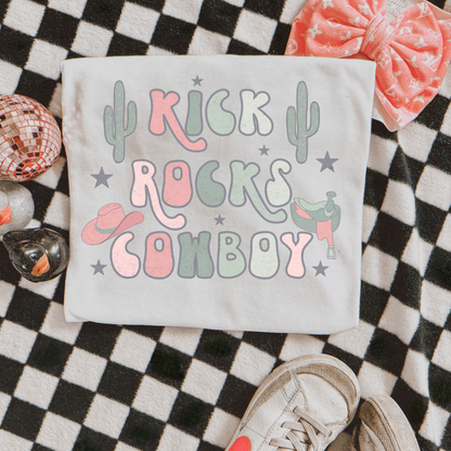 Kick Rocks Cowboy Kids Graphic Tee