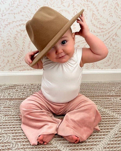 Lollipop Pink Velour Bell Bottoms