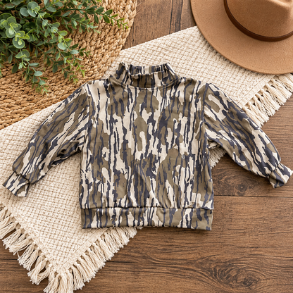 Camo Mock Neck