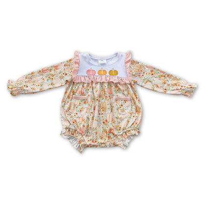 Long sleeves pumpkin romper