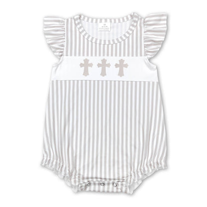 Cross Stripe Romper