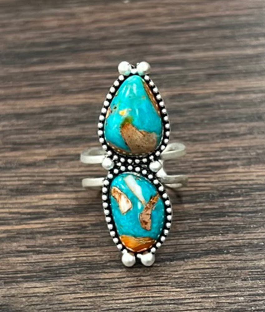 Gemstone Adjustable Ring