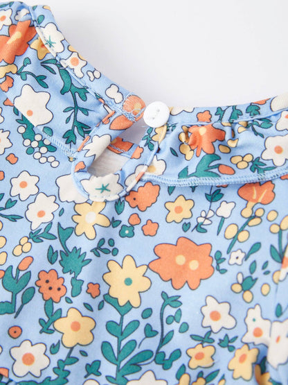 Girls  Cartoon Embroidery Romper