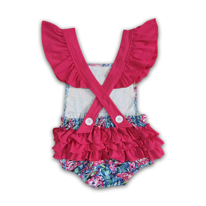 Flamingo Ruffle Bubble Romper