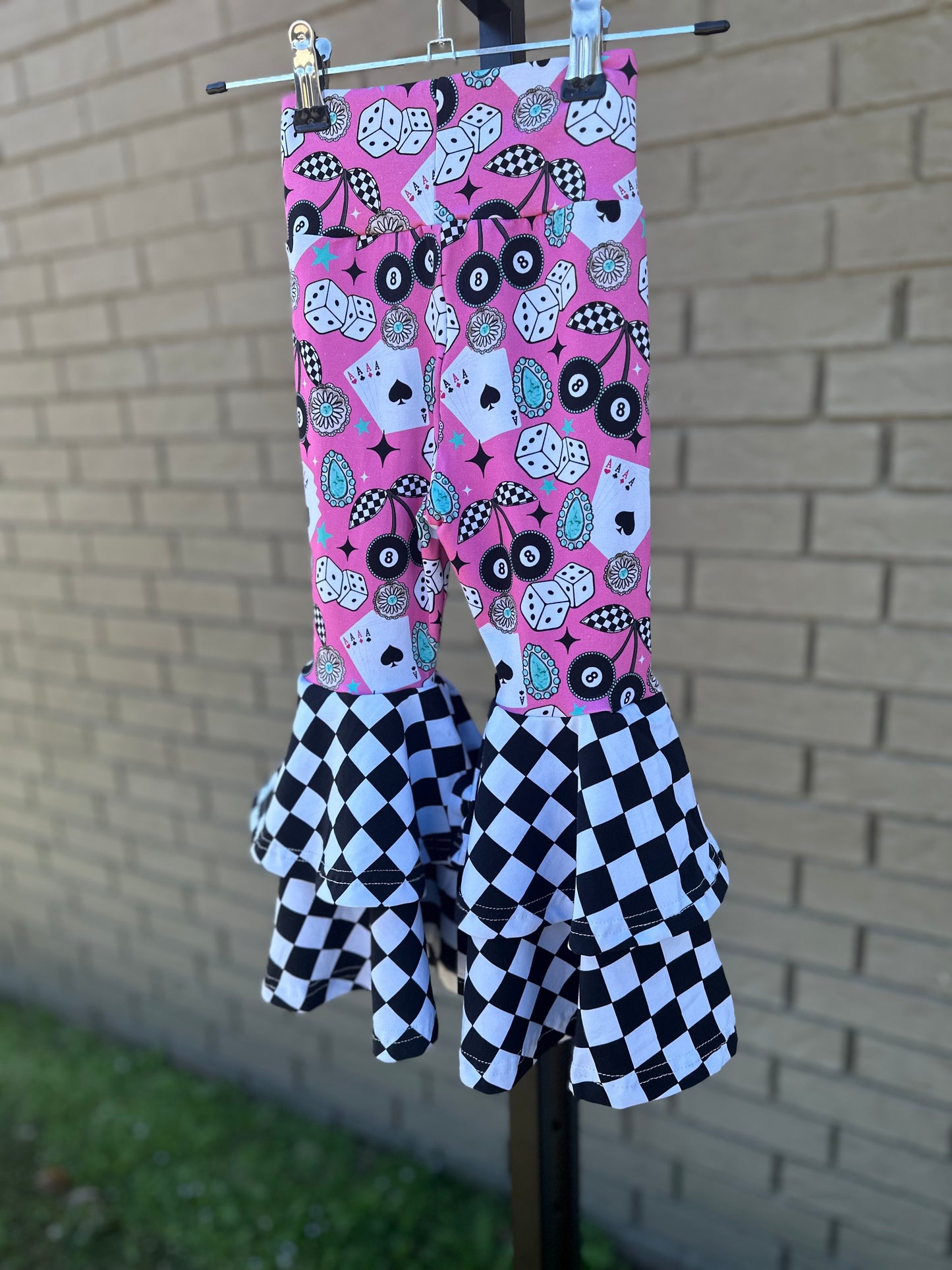 Pink Cowgirl Luck Double Bell Bottoms