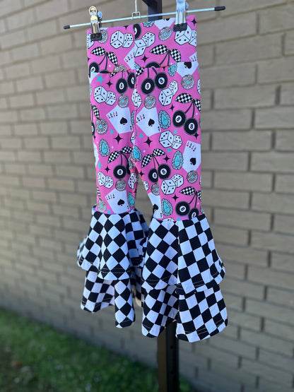 Pink Cowgirl Luck Double Bell Bottoms