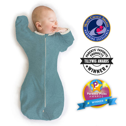 Transitional Swaddle Sack, Heathered Teal