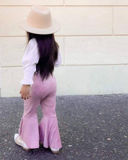 Lollipop Pink Velour Bell Bottoms