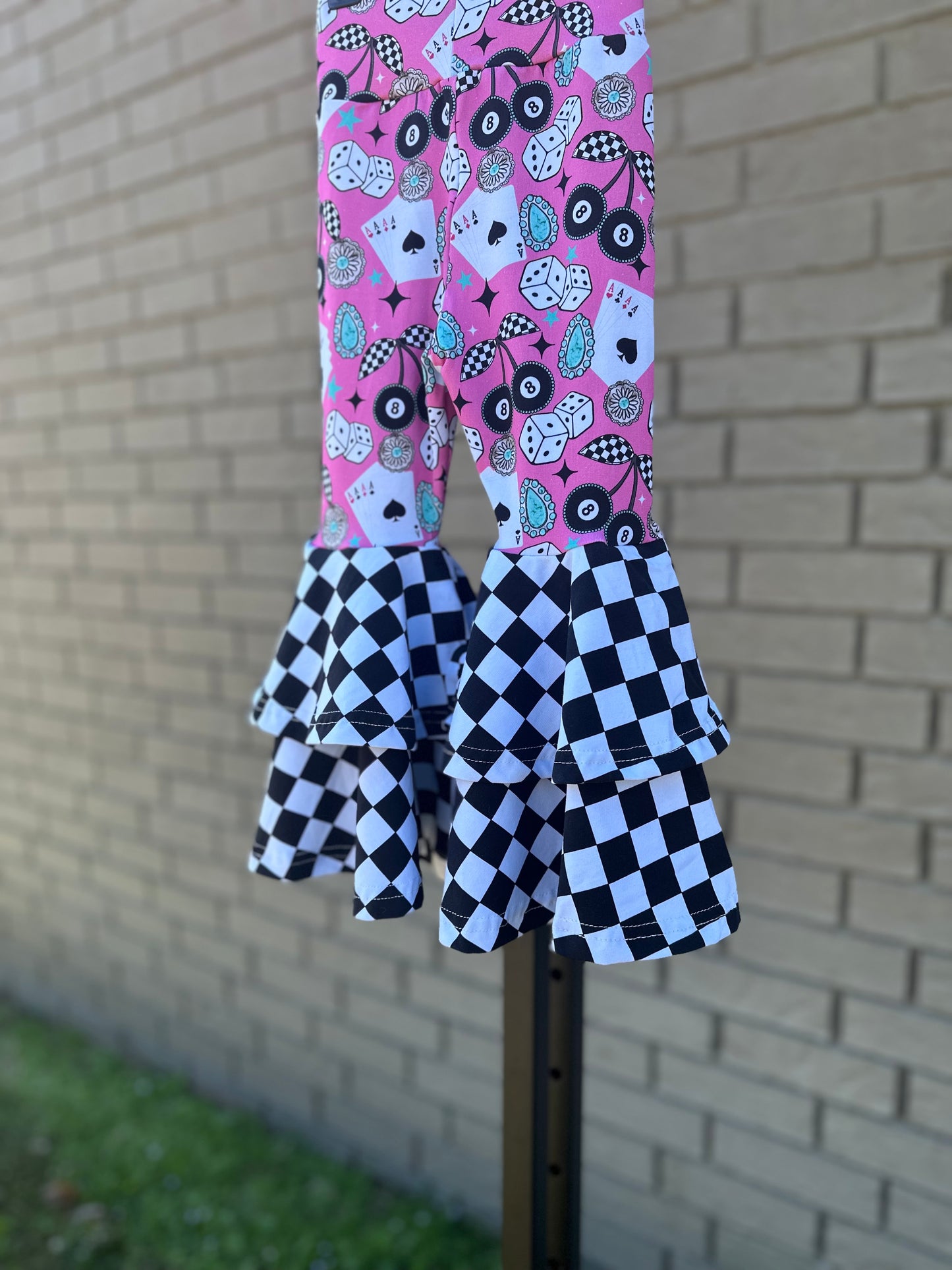 Pink Cowgirl Luck Double Bell Bottoms