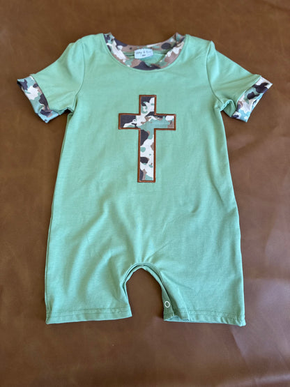 Camouflage Cross Romper