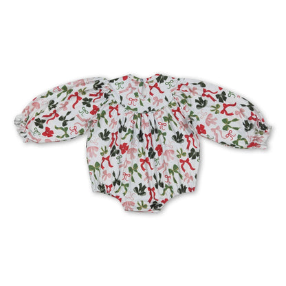 Festive bow romper