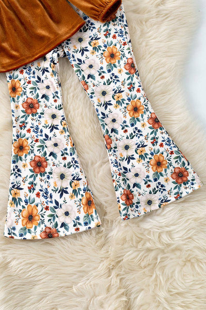 Velvet Fall Floral Outfit