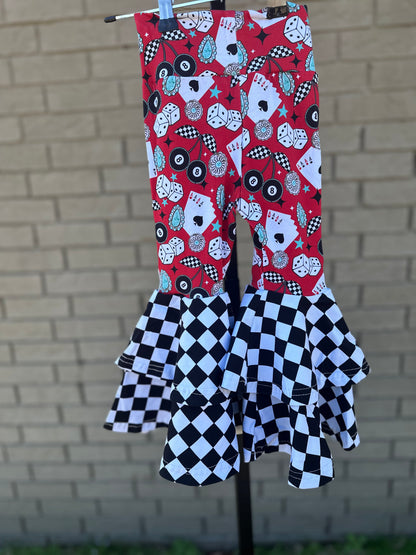 Red Cowgirl Luck Double Bell Bottoms