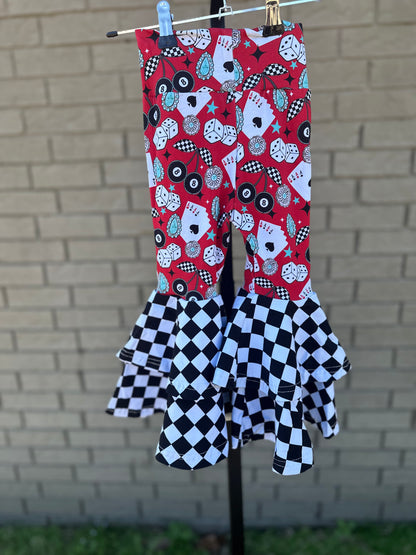 Red Cowgirl Luck Double Bell Bottoms