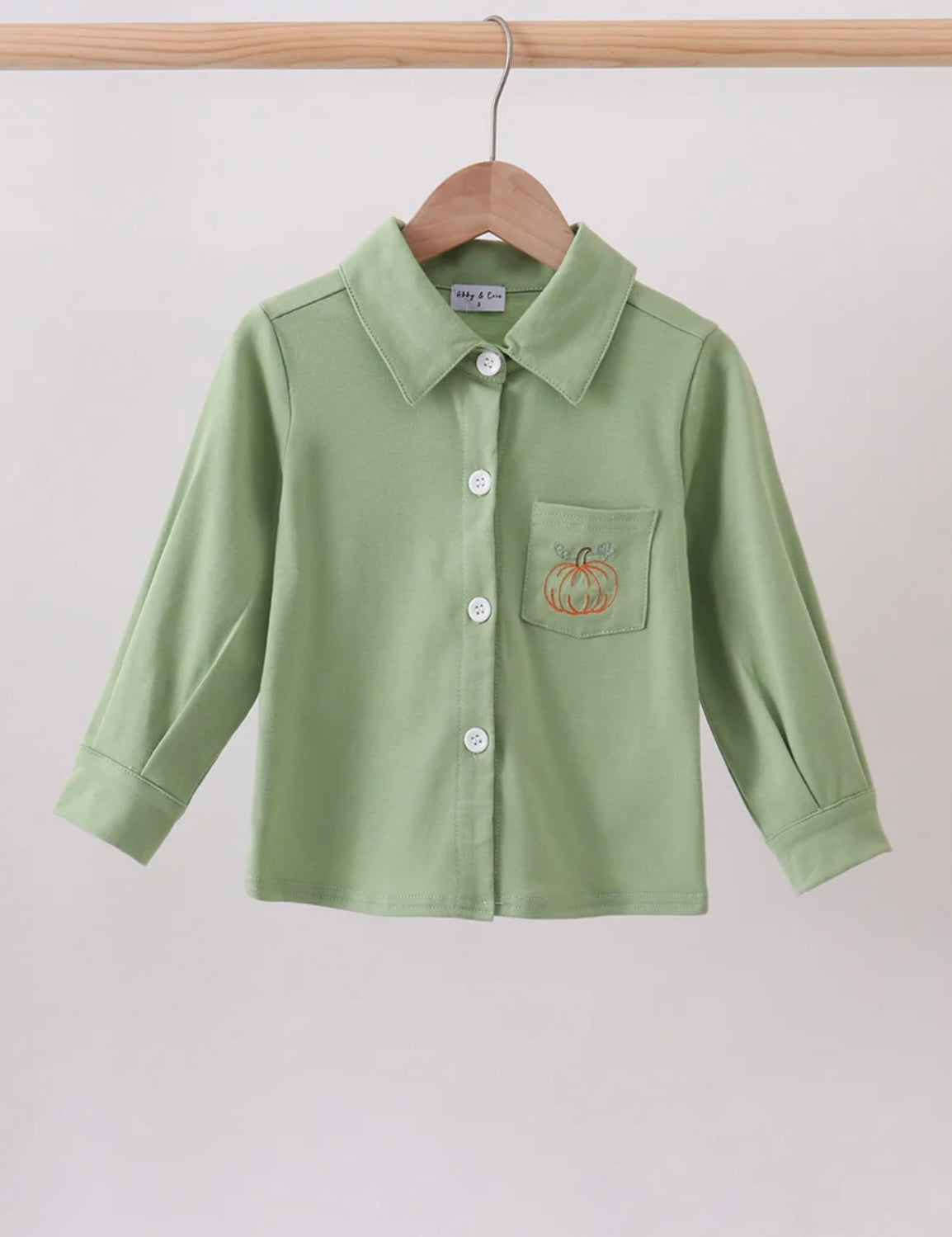 Sage Pumpkin Button Up