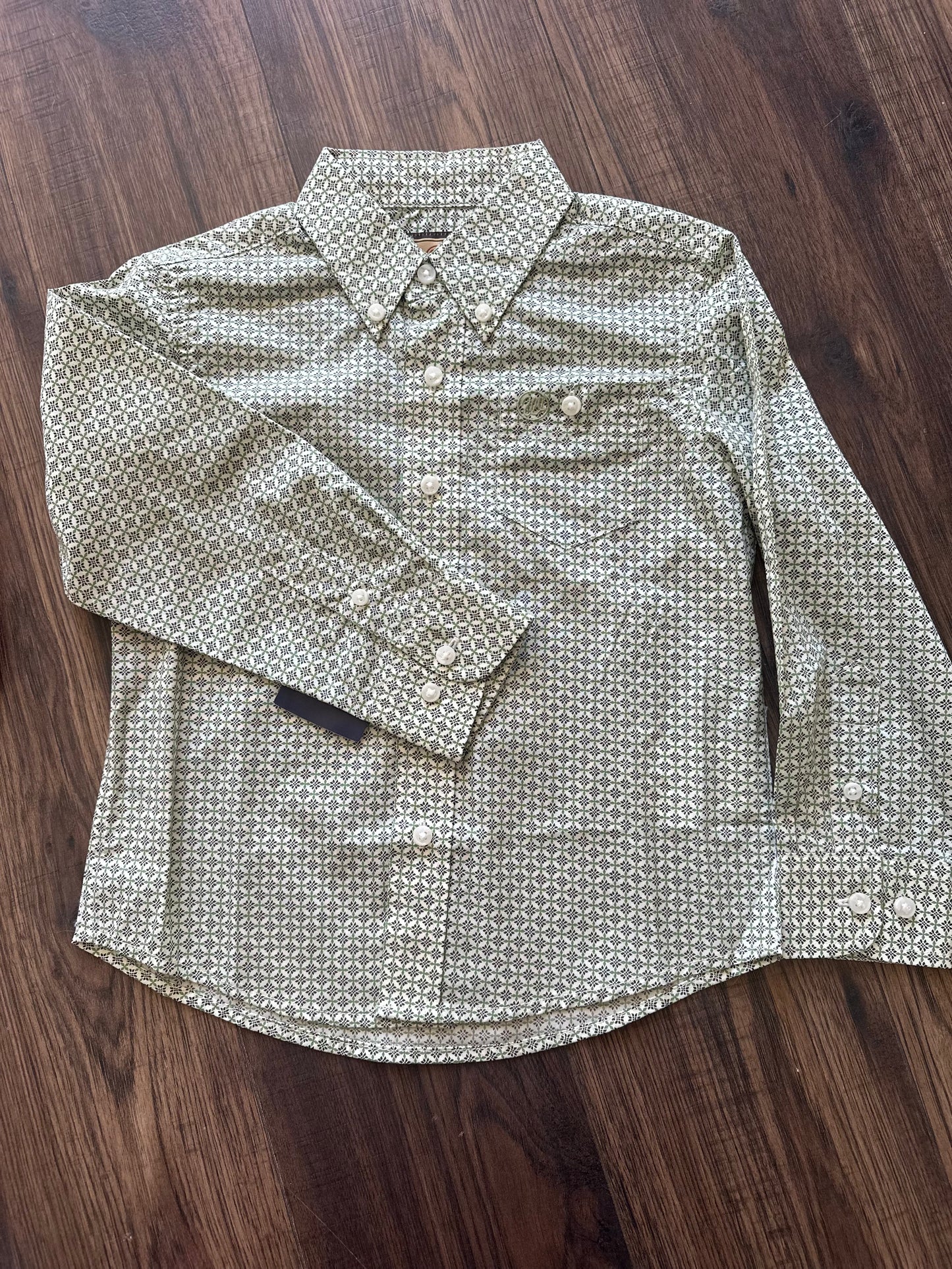 Green Wrangler Button Up
