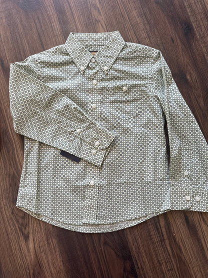 Green Wrangler Button Up