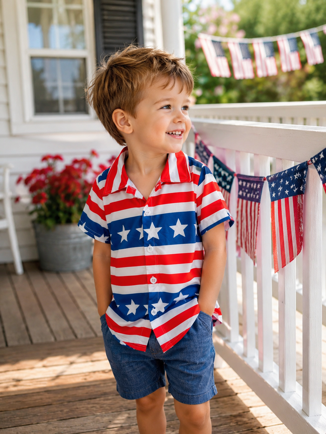 Stars & Stripes button up