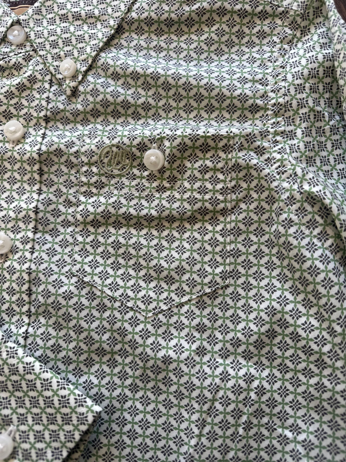Green Wrangler Button Up