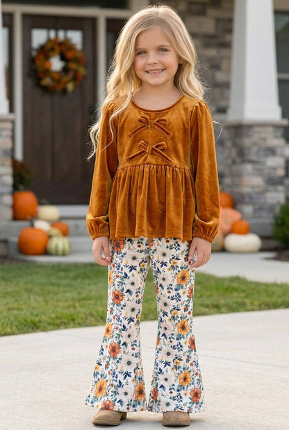 Velvet Fall Floral Outfit