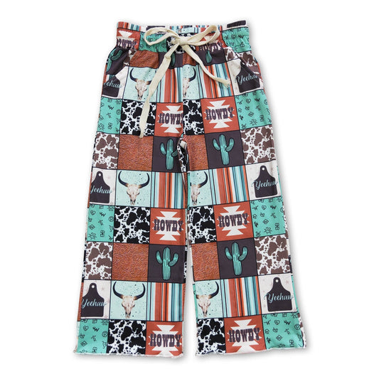 Western Charm Patchwork Pants