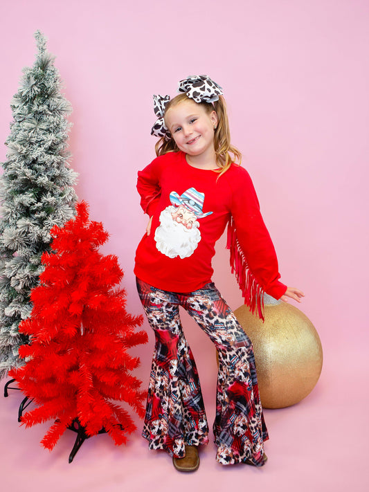 Rodeo Santa Fringe Sweater & Bell Bottom Set: Christmas 2025