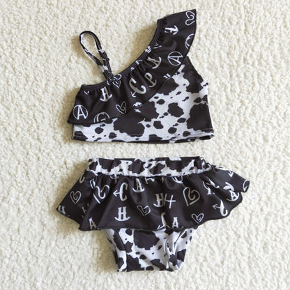 Branded Cowprint Swimsuit