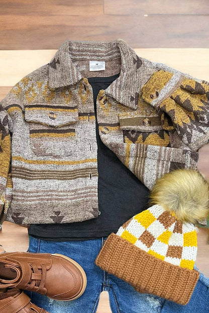GOLDEN TAN TONE GEOMETRIC SHACKET