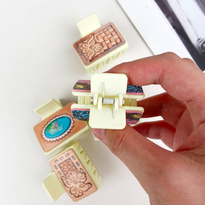 Fruit Rhinestone Strawberry Hollow Hair clips