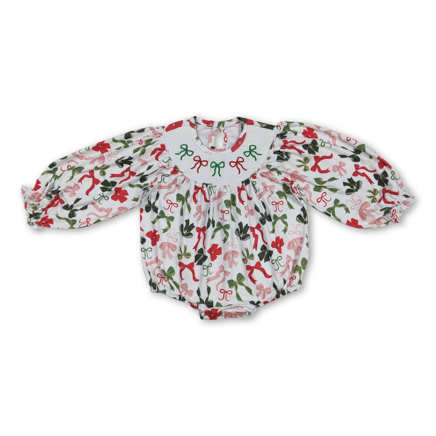 Festive bow romper