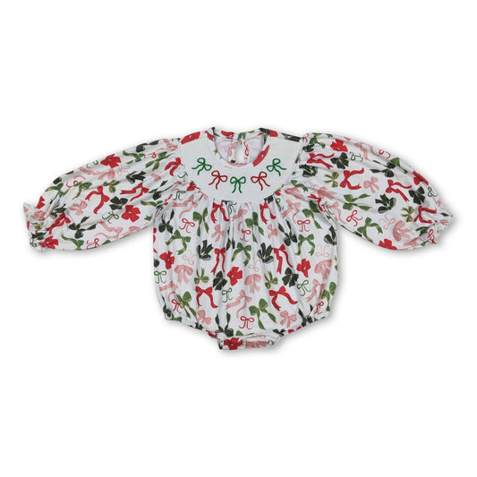 Festive bow romper