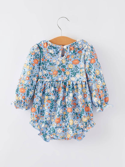 Girls  Cartoon Embroidery Romper