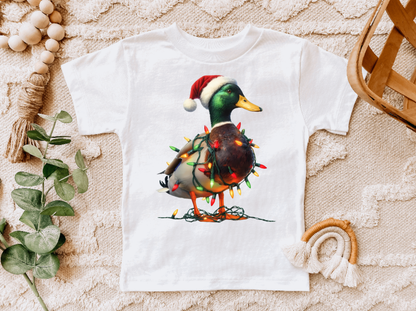 Mallard with Christmas Light Duck Tee Shirt