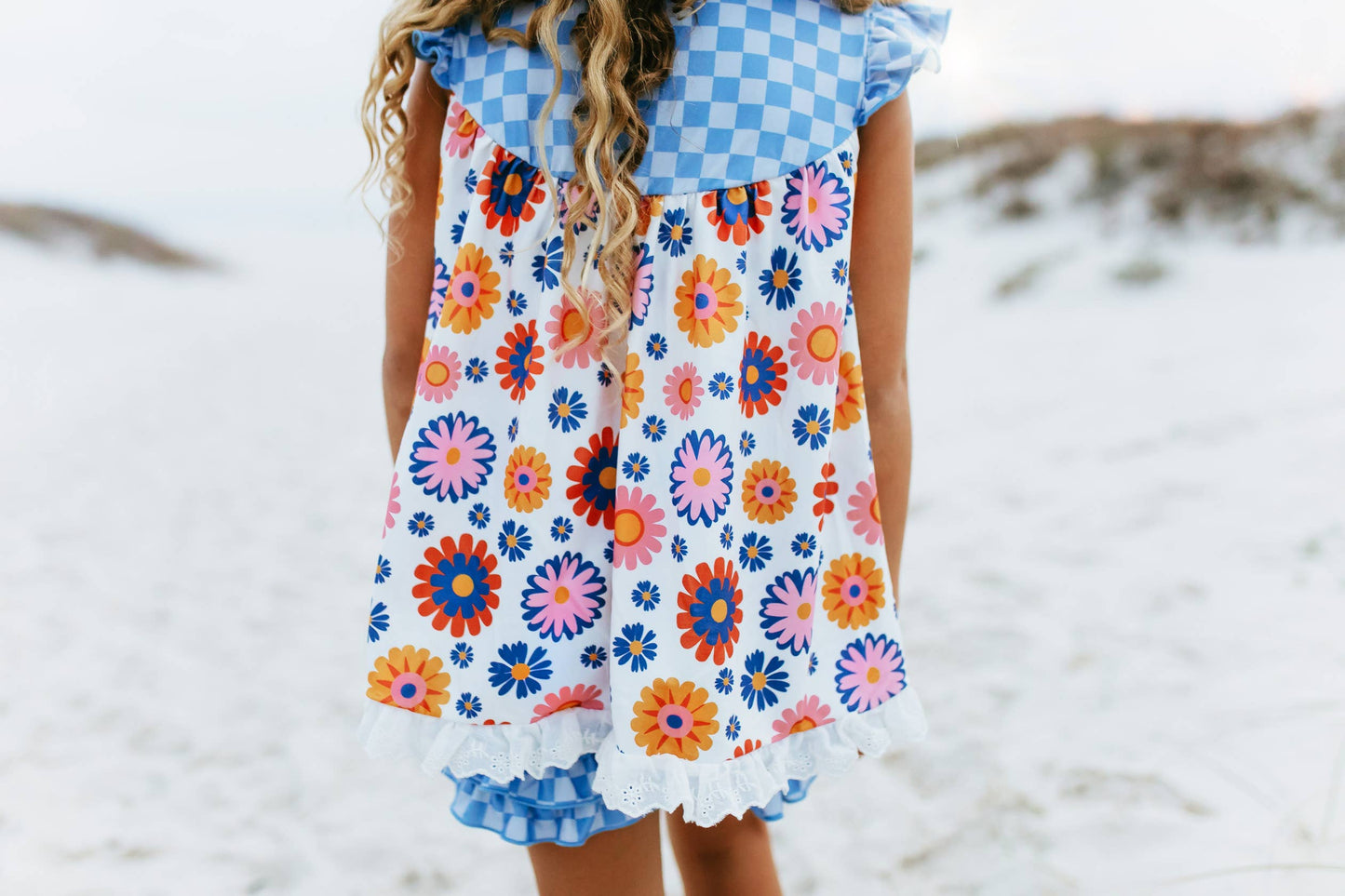 Flower Power Spring Summer Short Set - PERIWINKLE