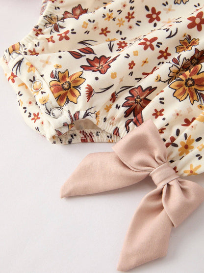 Smocked Floral Church Romper