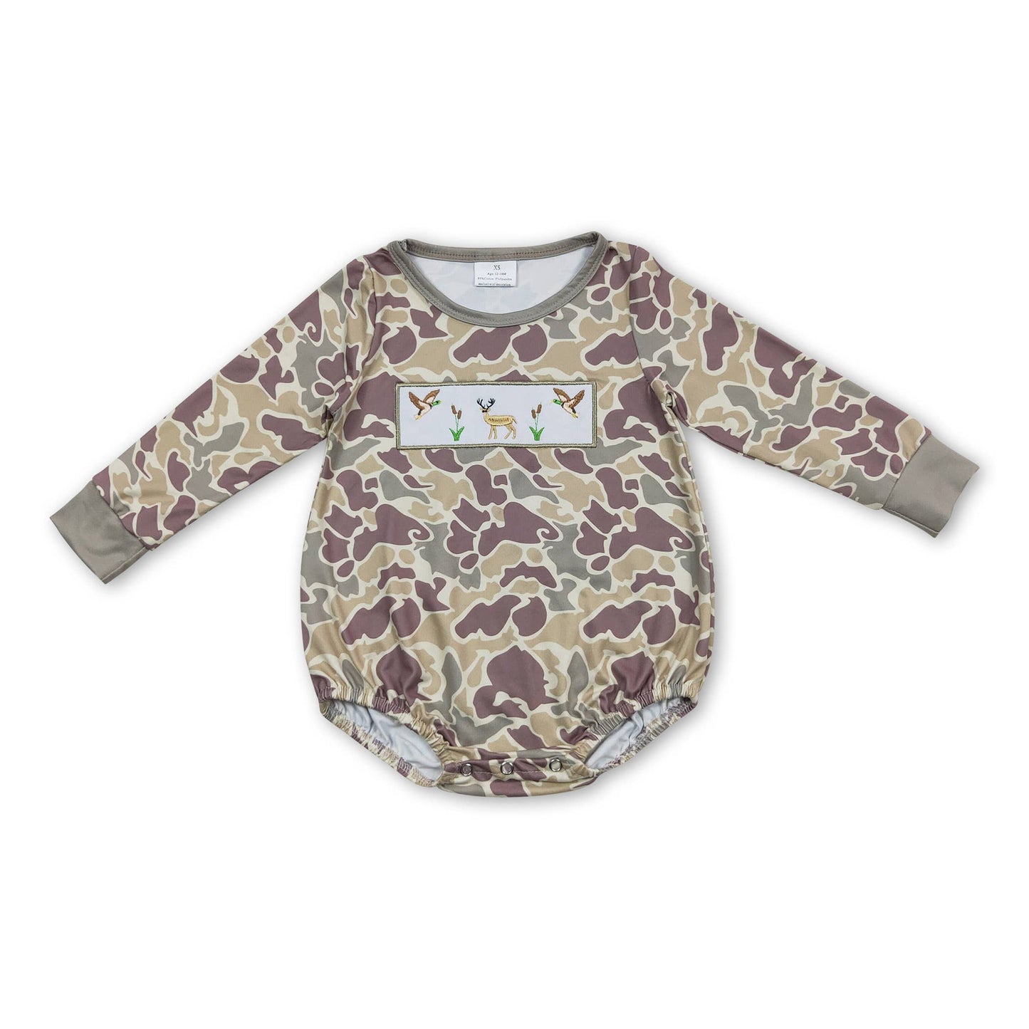 Duck deer embroidery camo kids boys outfits
